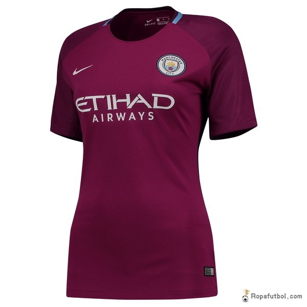 Camiseta Manchester City Replica Segunda Ropa Mujer 2017/18
